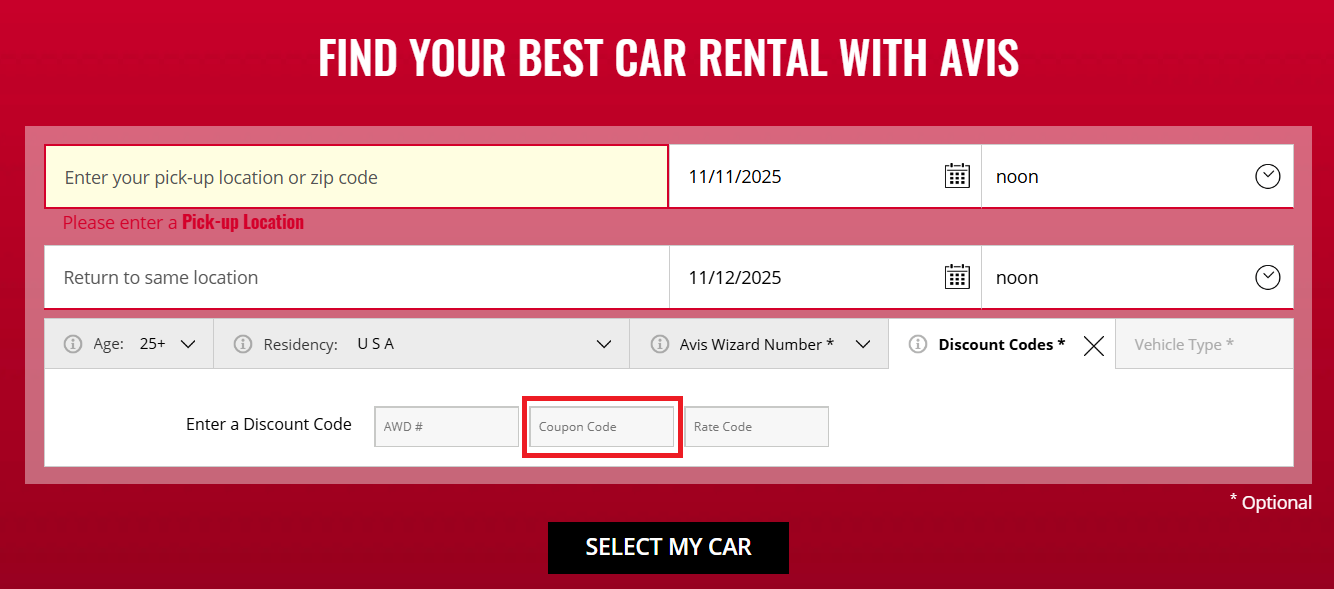 Avis Discount Codes & Coupons: 40% / 30% Off - July 2026